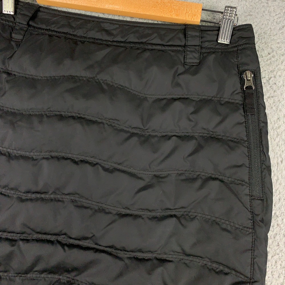 SKHOOP Short Down Skirt Womens Medium M Black Puffer Quilted Insulated Gorp Mini